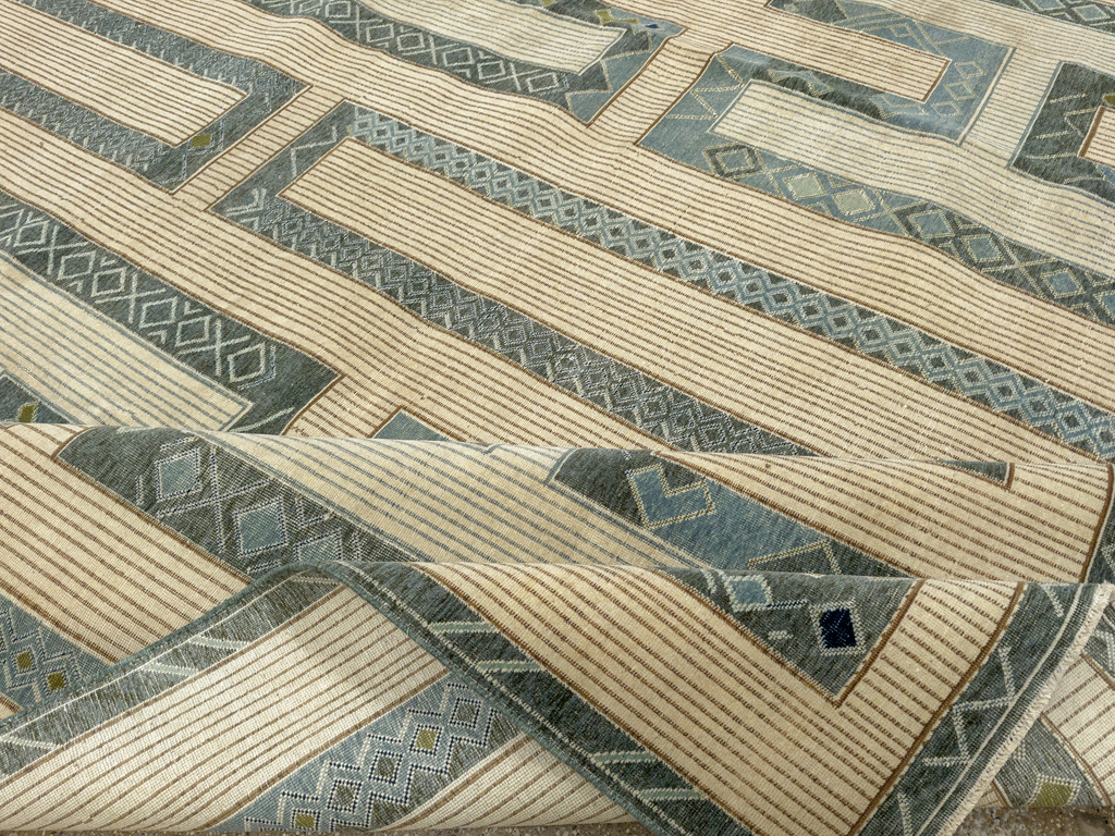 African Tuareg Inspired Turkish Modern Large Room Size Carpet, No.33646 - Staging