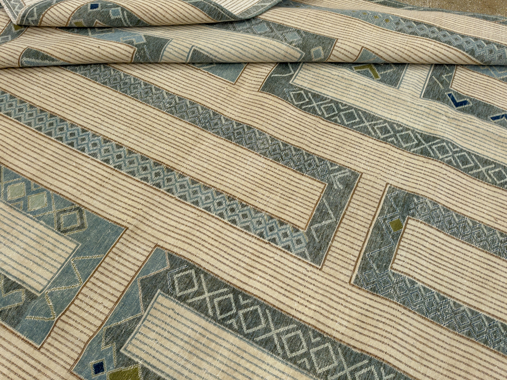 African Tuareg Inspired Turkish Modern Large Room Size Carpet, No.33646 - Staging