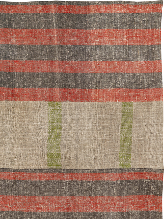 Vintage Turkish Flatweave Kilim Wide Gallery Runner, No.33652 - Staging