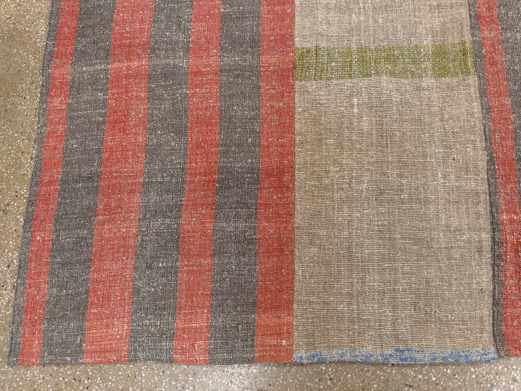 Vintage Turkish Flatweave Kilim Wide Gallery Runner, No.33652 - Staging