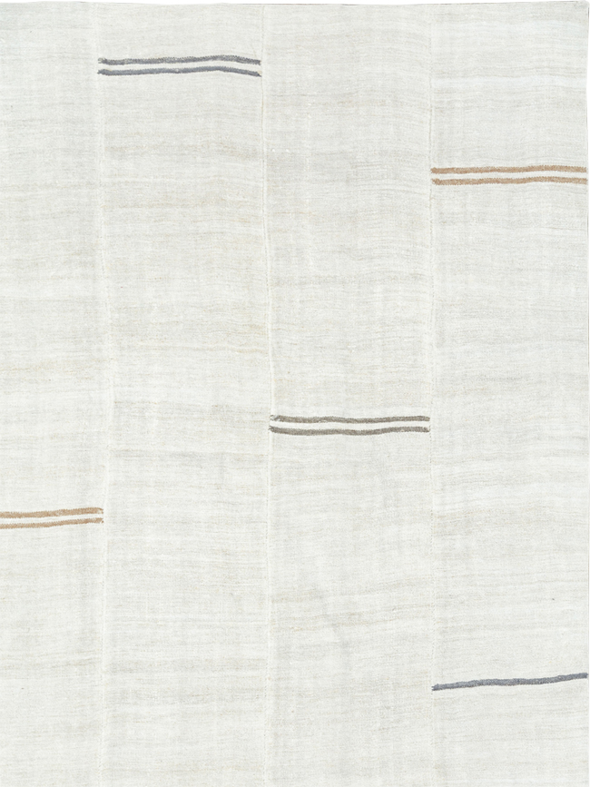 Vintage Turkish Flatweave Kilim Large Carpet, No.33654 - Staging