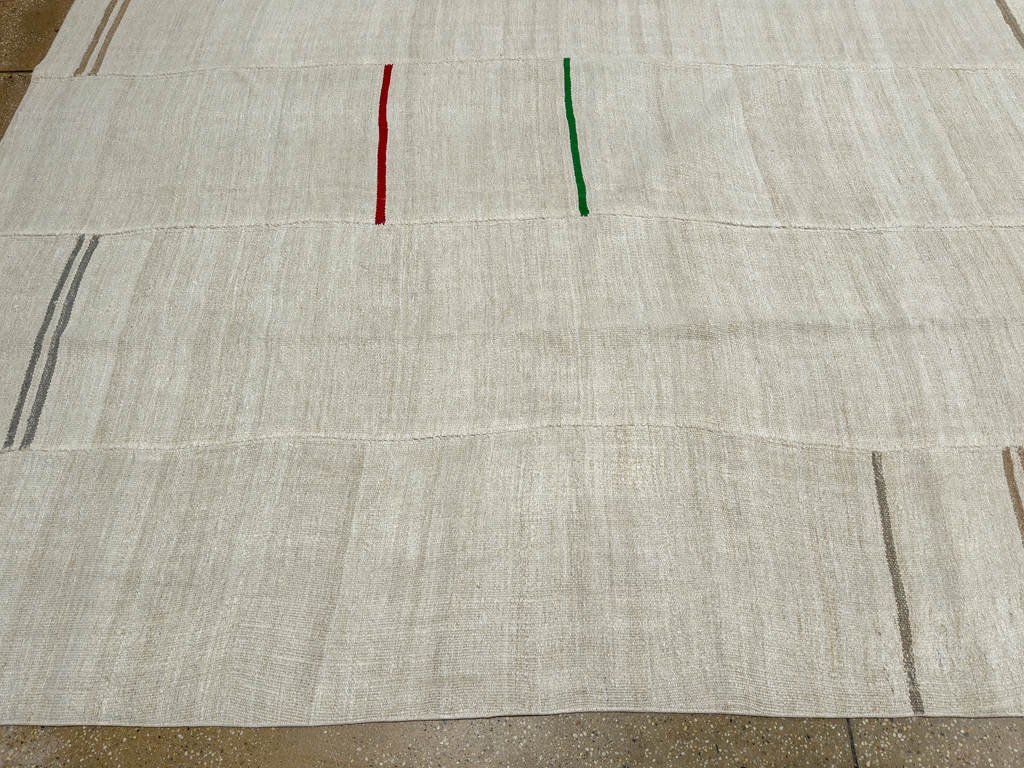 Vintage Turkish Flatweave Kilim Large Carpet, No.33654 - Staging