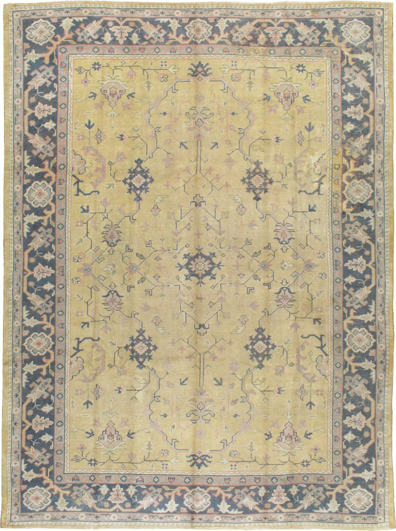 Antique Turkish Oushak Carpet, No.8013 - Staging