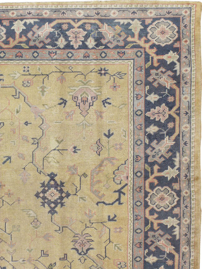Antique Turkish Oushak Carpet, No.8013 - Staging
