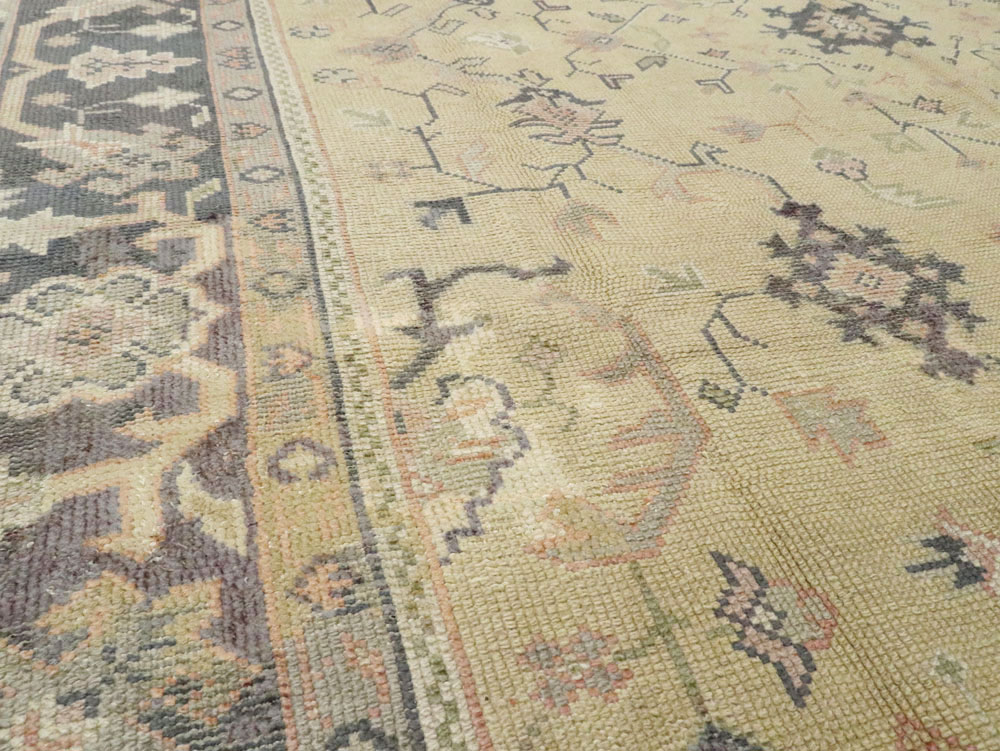 Antique Turkish Oushak Carpet, No.8013 - Staging
