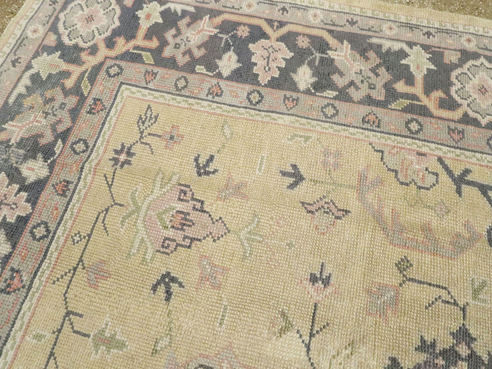 Antique Turkish Oushak Carpet, No.8013 - Staging