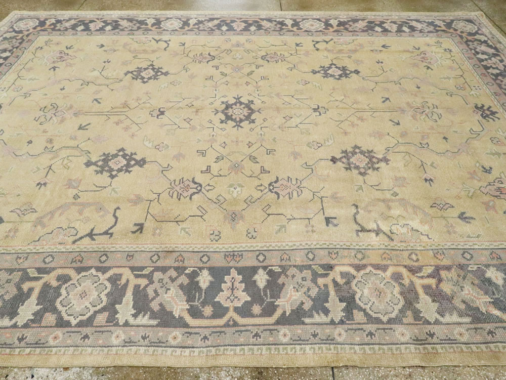Antique Turkish Oushak Carpet, No.8013 - Staging