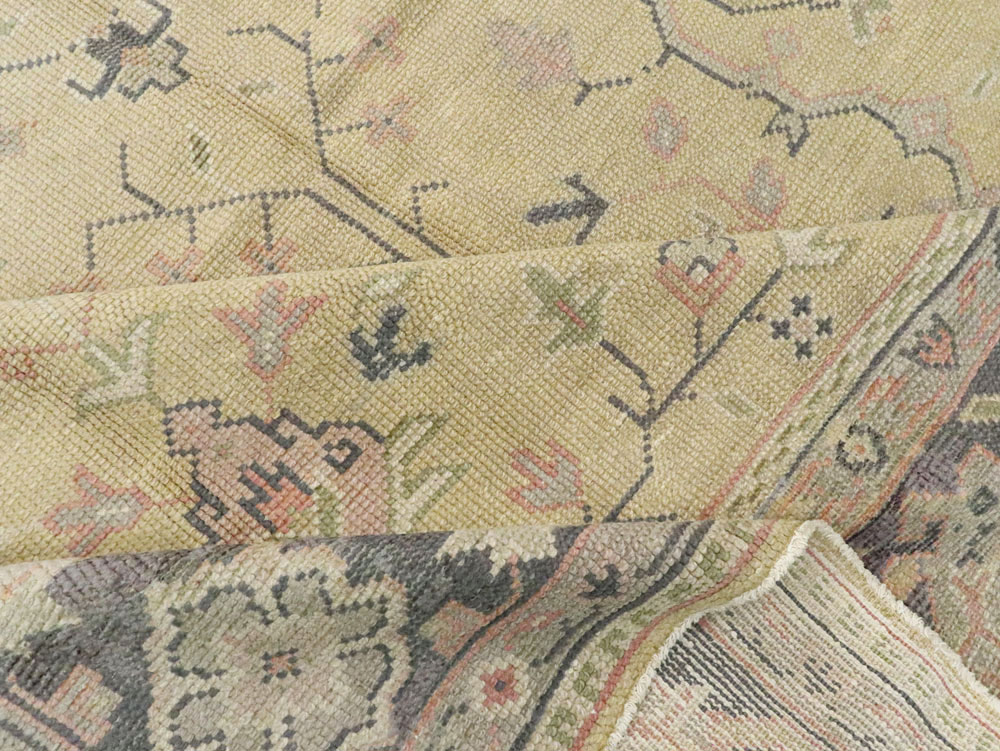 Antique Turkish Oushak Carpet, No.8013 - Staging