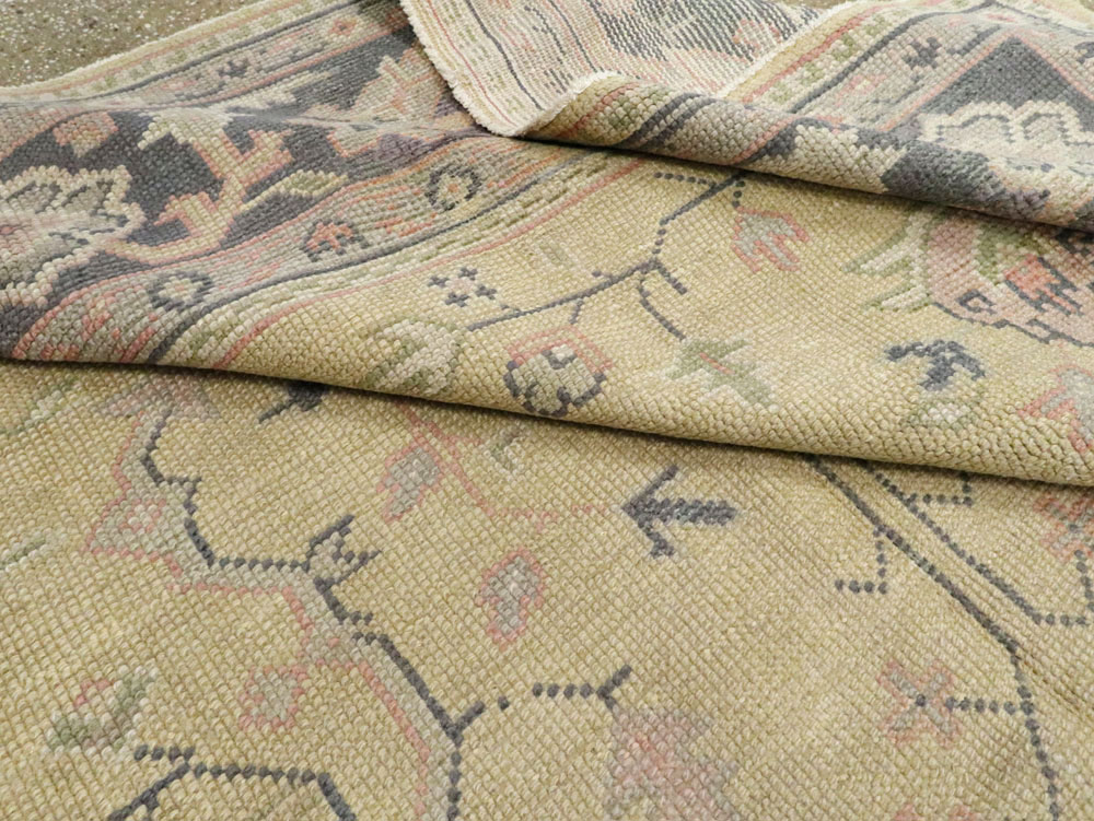 Antique Turkish Oushak Carpet, No.8013 - Staging