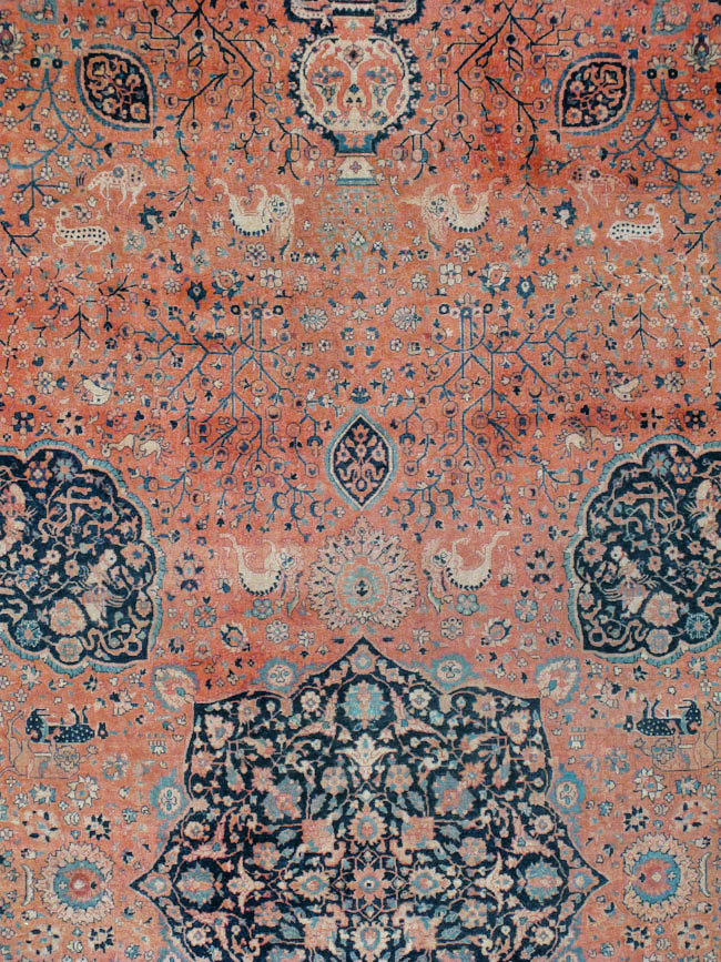 Antique Indian Larestan Carpet, No.8021 - Staging