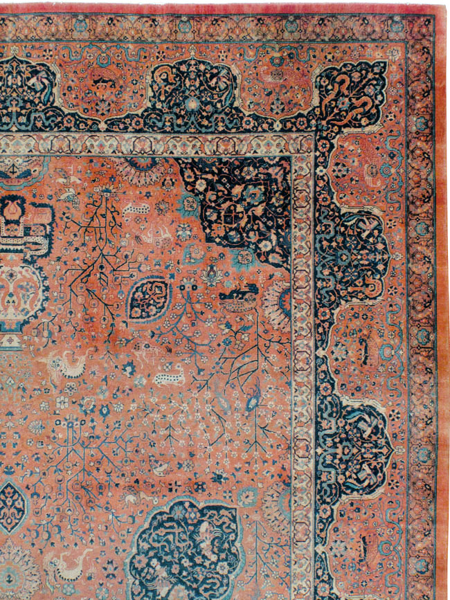 Antique Indian Larestan Carpet, No.8021 - Staging