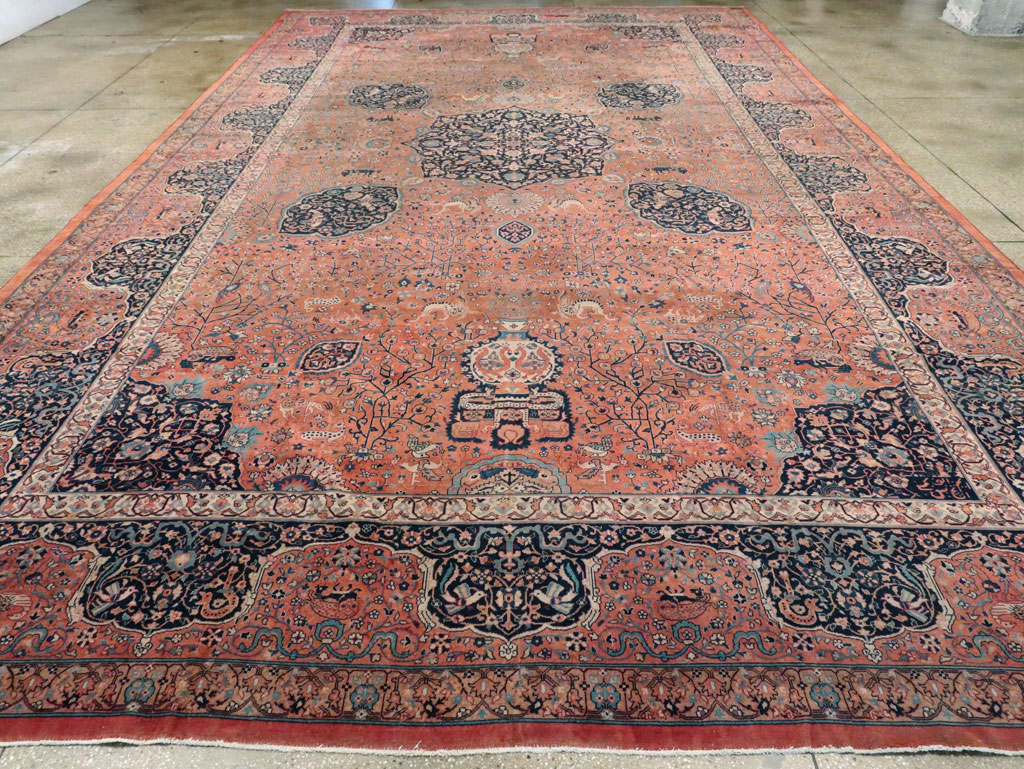 Antique Indian Larestan Carpet, No.8021 - Staging