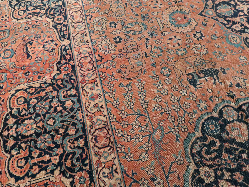 Antique Indian Larestan Carpet, No.8021 - Staging
