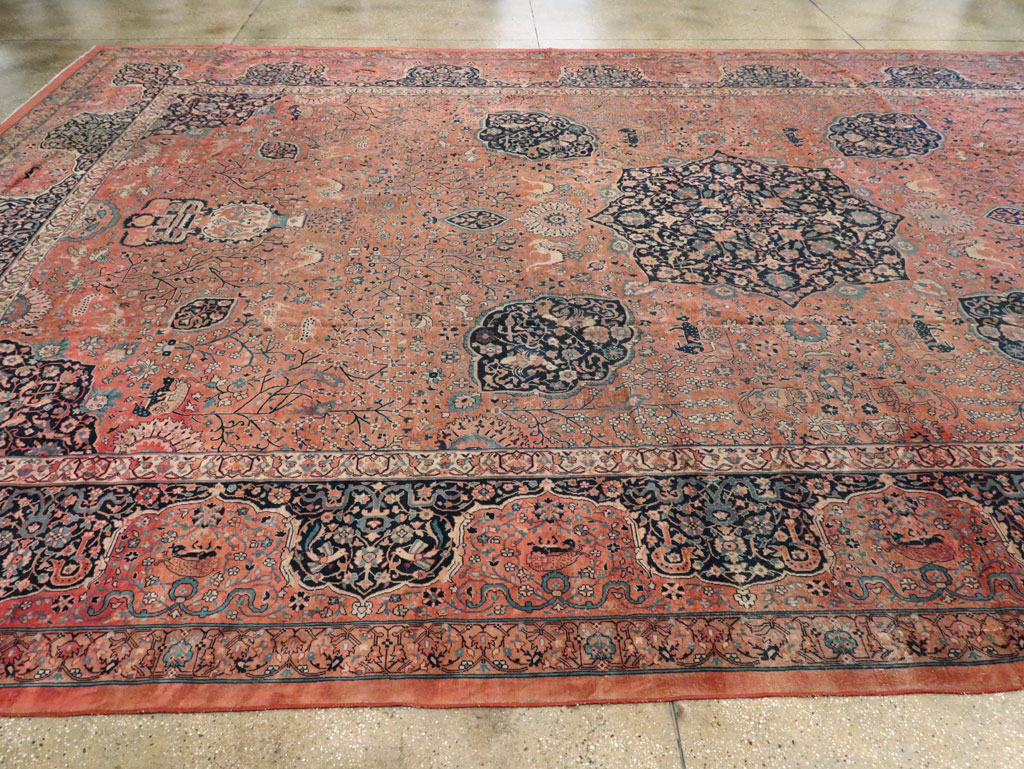 Antique Indian Larestan Carpet, No.8021 - Staging