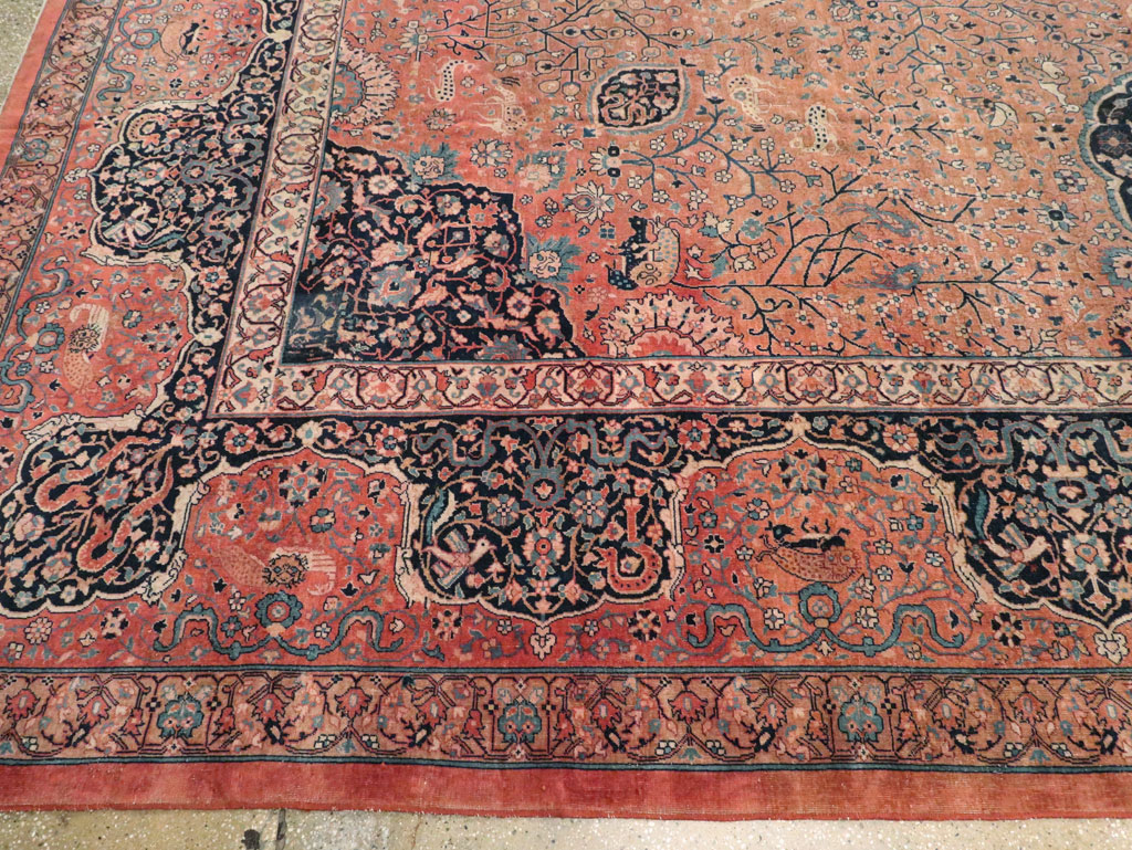 Antique Indian Larestan Carpet, No.8021 - Staging