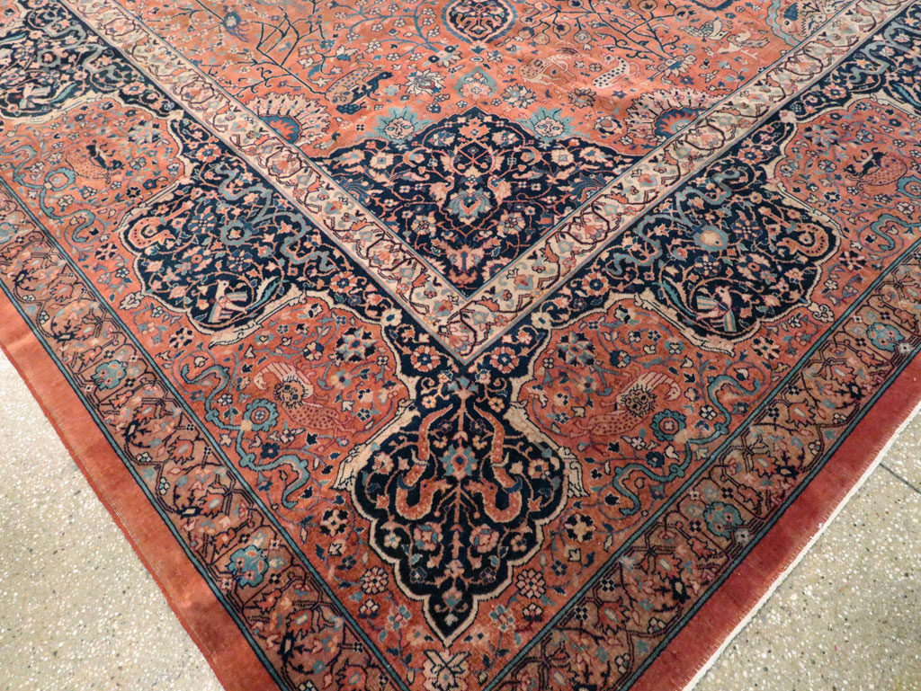 Antique Indian Larestan Carpet, No.8021 - Staging