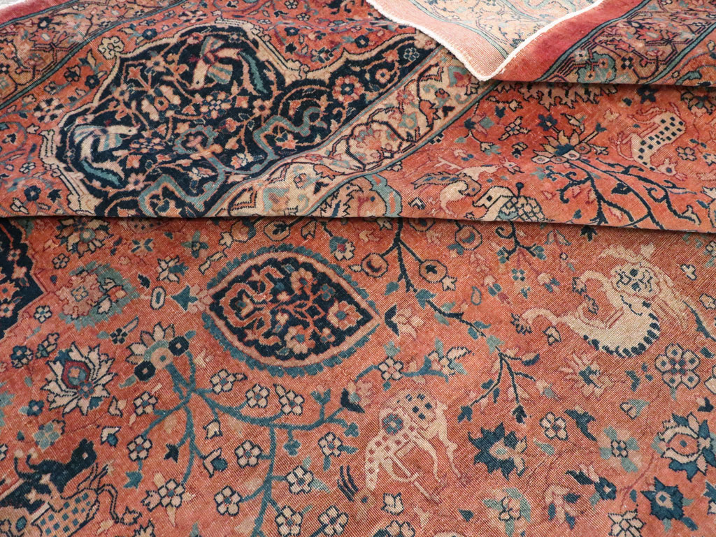 Antique Indian Larestan Carpet, No.8021 - Staging