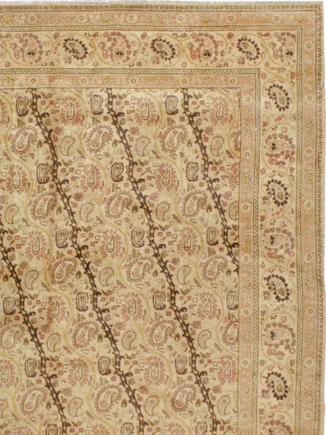 Antique Persian Tabriz Square Carpet, No.8048 - Staging