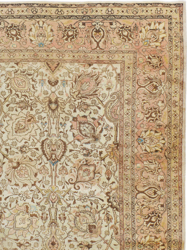 Antique Persian Tabriz Carpet, No.8111 - Staging