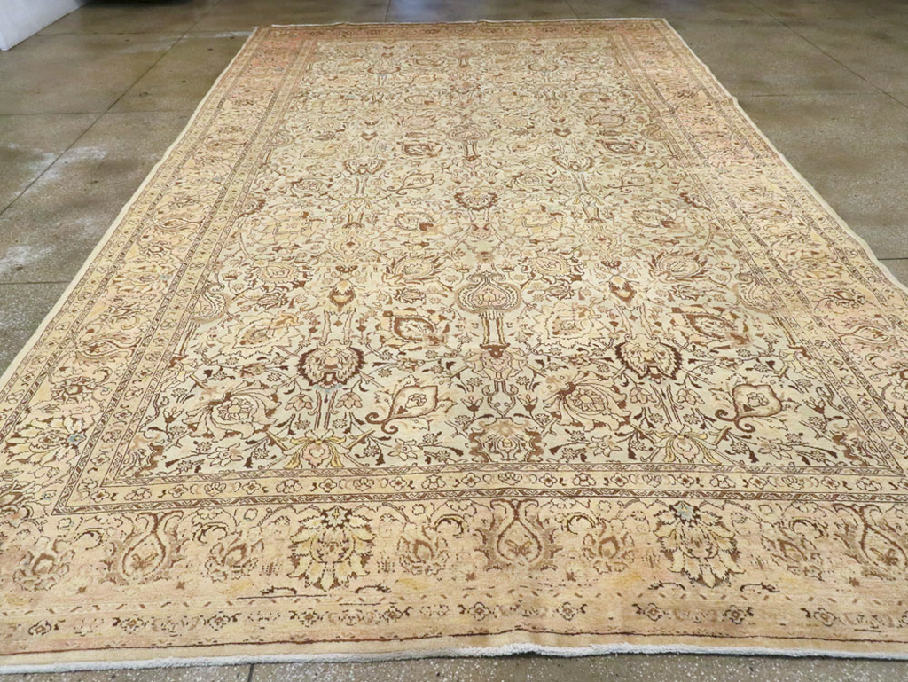 Antique Persian Tabriz Carpet, No.8111 - Staging