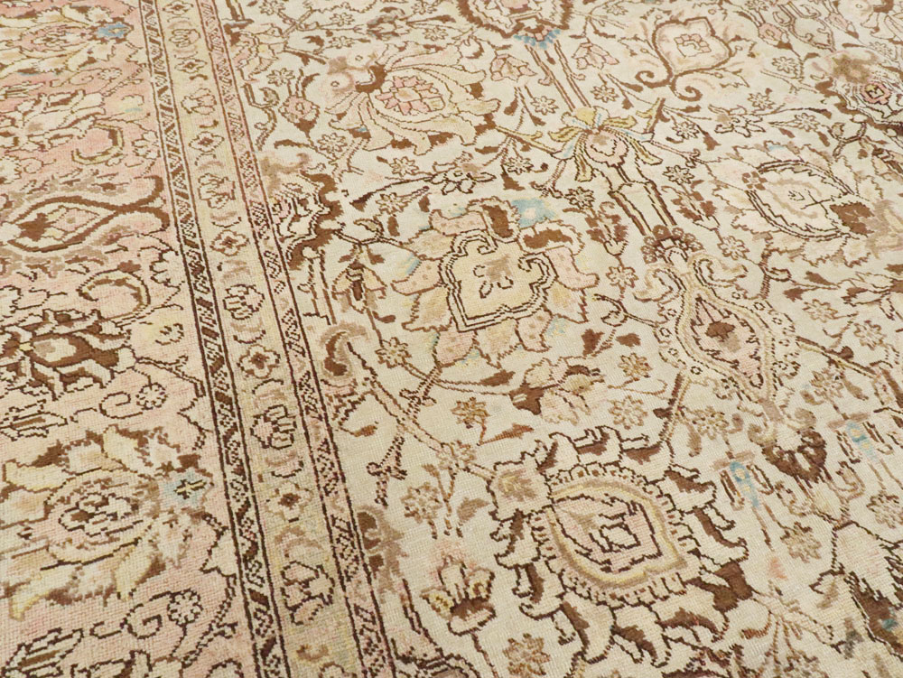 Antique Persian Tabriz Carpet, No.8111 - Staging