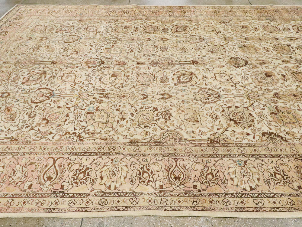 Antique Persian Tabriz Carpet, No.8111 - Staging