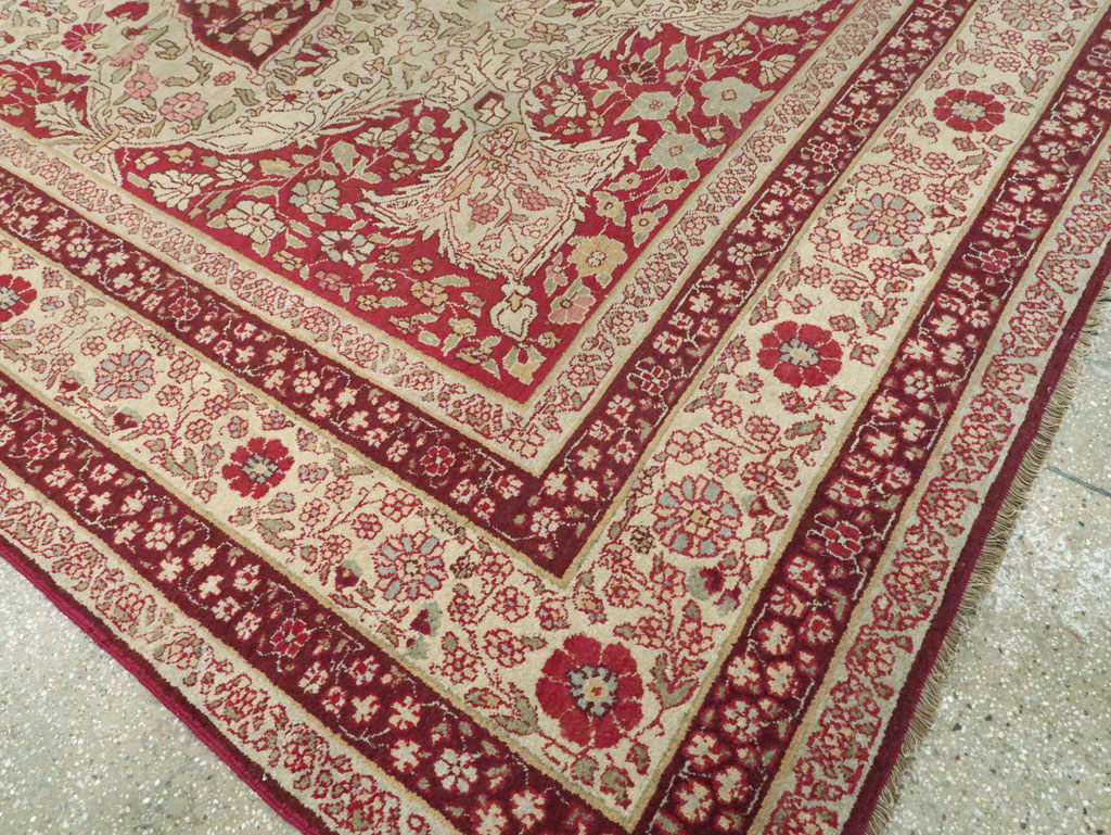 Antique Indian Lahore Carpet, No.8116 - Staging