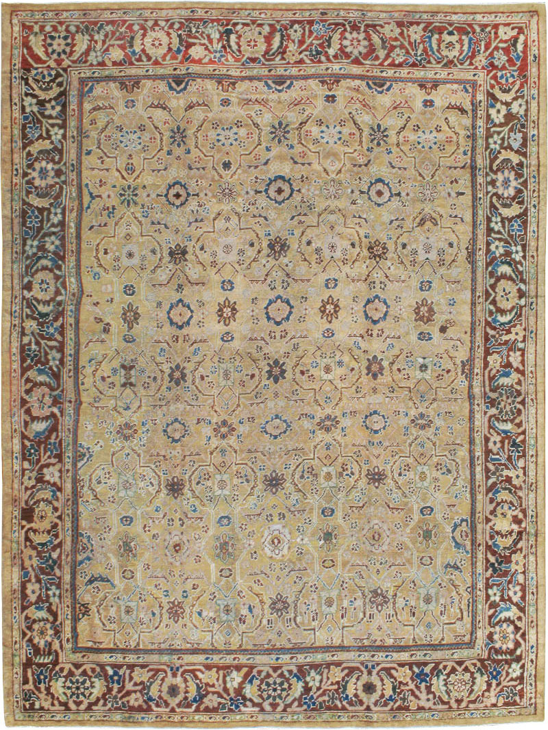 Antique Persian Mahal Carpet, No.8128 - Staging