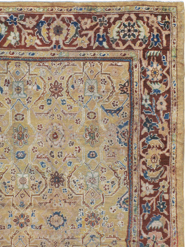 Antique Persian Mahal Carpet, No.8128 - Staging