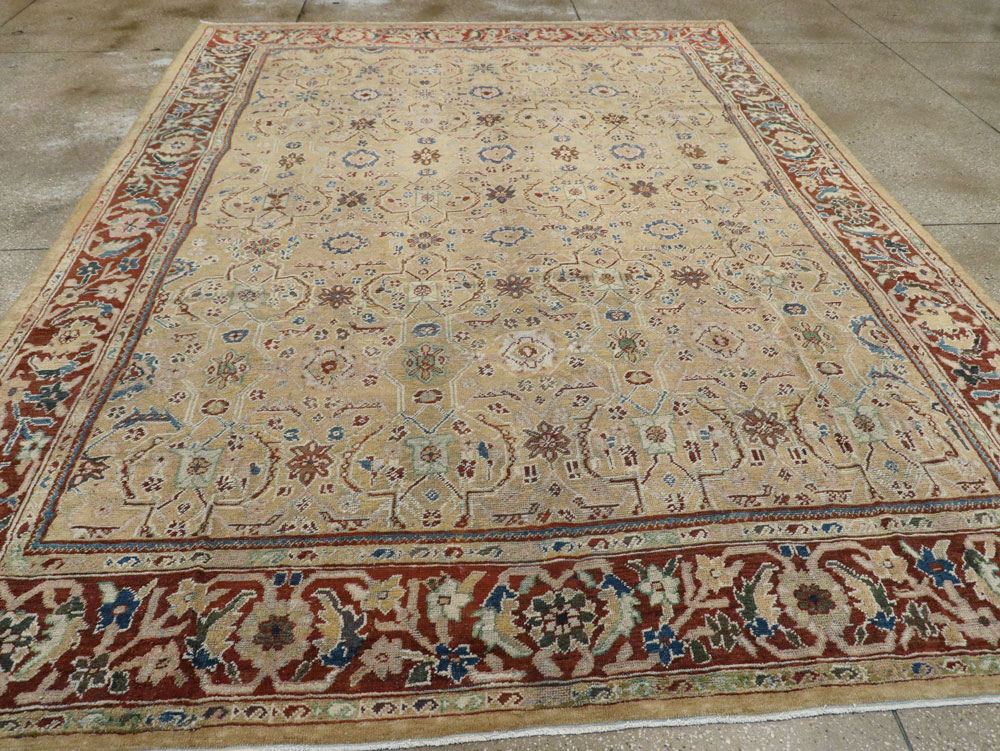 Antique Persian Mahal Carpet, No.8128 - Staging