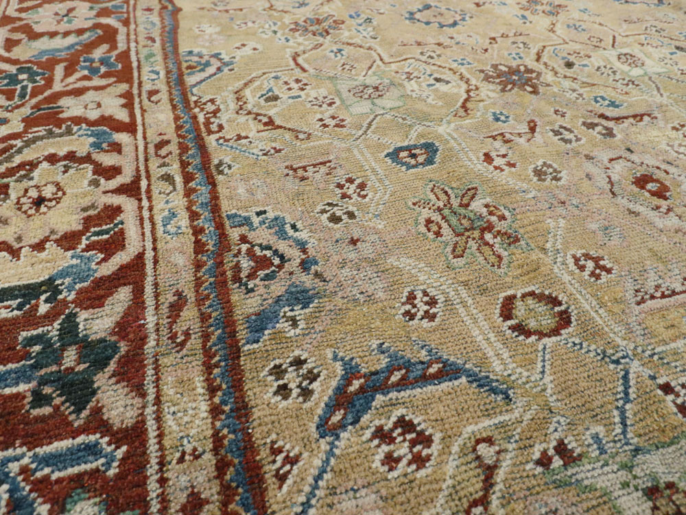 Antique Persian Mahal Carpet, No.8128 - Staging