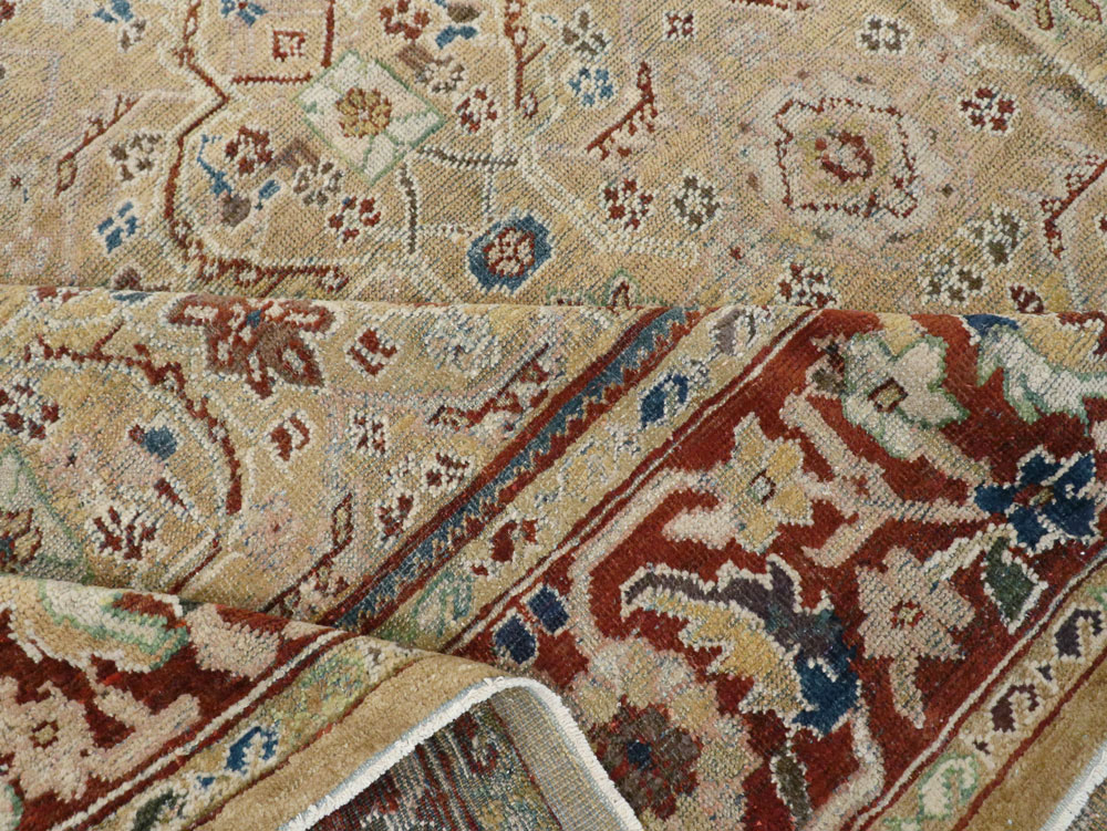 Antique Persian Mahal Carpet, No.8128 - Staging
