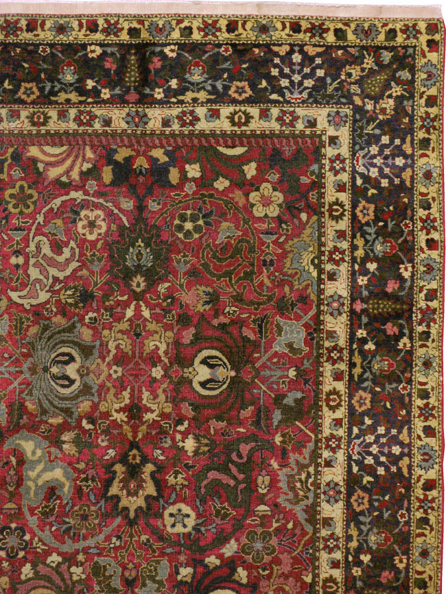Antique Indian Lahore Carpet, No.8135 - Staging
