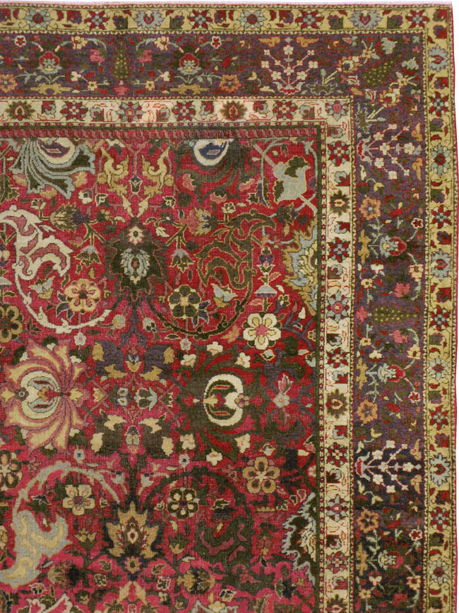 Antique Indian Lahore Carpet, No.8135 - Staging