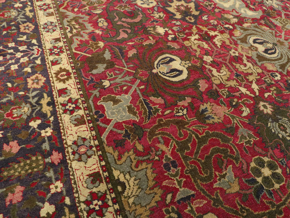Antique Indian Lahore Carpet, No.8135 - Staging