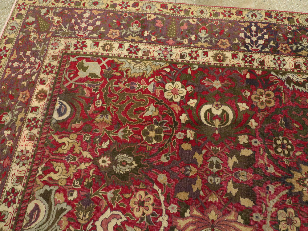 Antique Indian Lahore Carpet, No.8135 - Staging