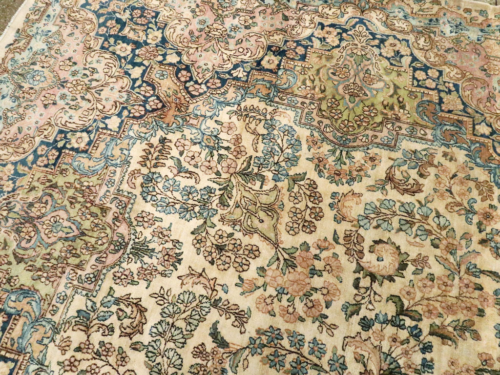 Vintage Persian Kerman Carpet, No.8155 - Staging