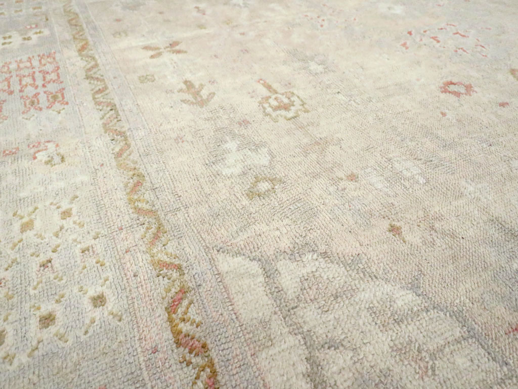 Antique Turkish Oushak Room Size Carpet, No.8192 - Staging