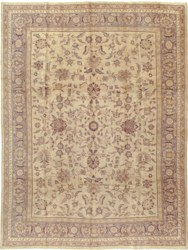 Antique Turkish Oushak Carpet, No.8209 - Staging