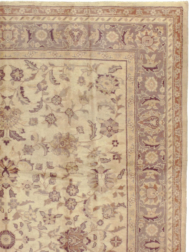 Antique Turkish Oushak Carpet, No.8209 - Staging