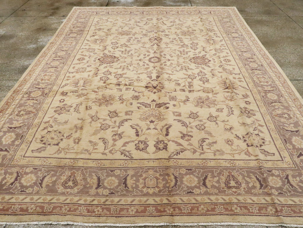 Antique Turkish Oushak Carpet, No.8209 - Staging