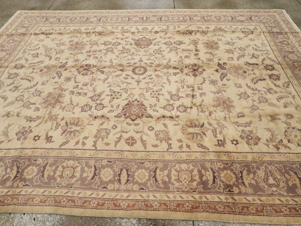 Antique Turkish Oushak Carpet, No.8209 - Staging