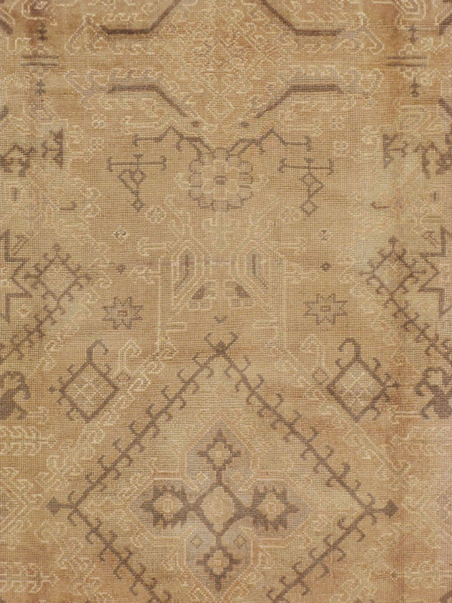 Antique Turkish Oushak Carpet, No.8218 - Staging