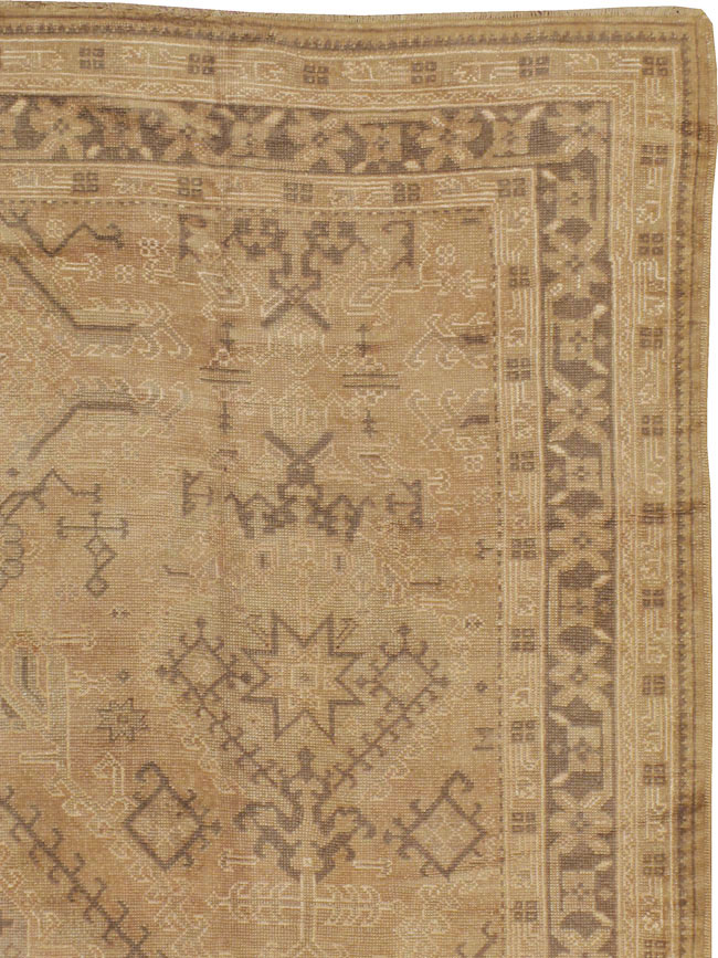 Antique Turkish Oushak Carpet, No.8218 - Staging