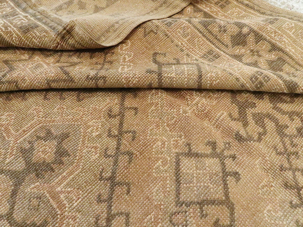 Antique Turkish Oushak Carpet, No.8218 - Staging