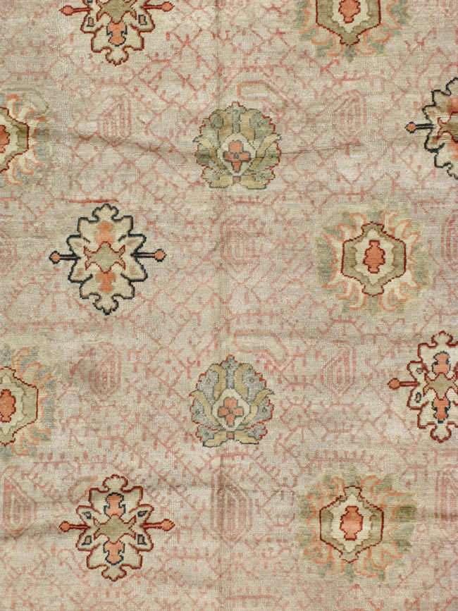 Antique Turkish Oushak Square Carpet, No.8268 - Staging