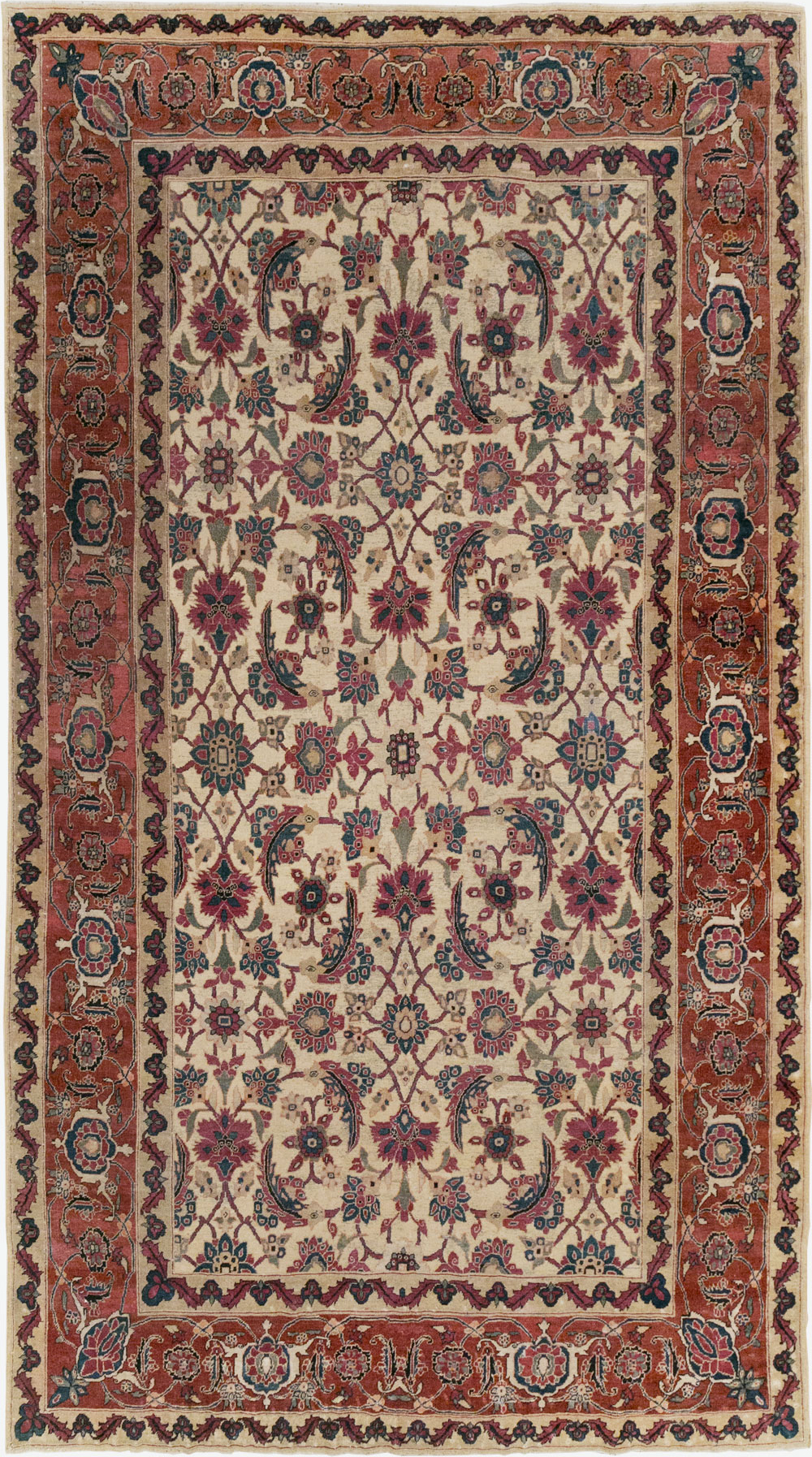 Antique Persian Tabriz Gallery Carpet, No.8295 - Staging