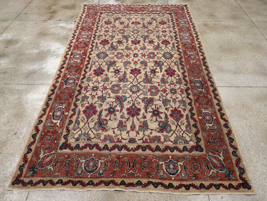 Antique Persian Tabriz Gallery Carpet, No.8295 - Staging