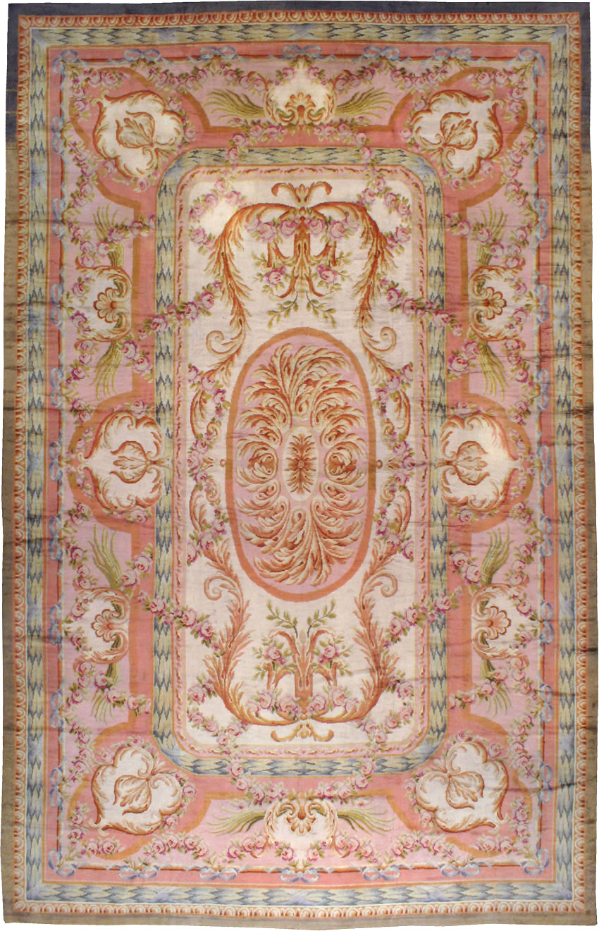 Antique French Savonnerie Carpet, No.8308 - Staging