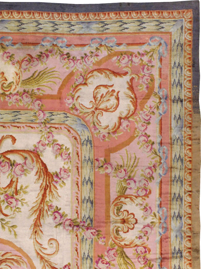 Antique French Savonnerie Carpet, No.8308 - Staging